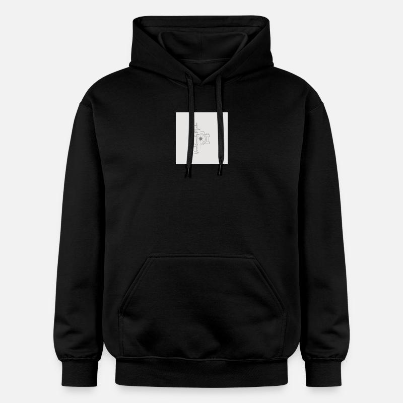 Logo photographique Flash d’étoile - Sweat à capuche Softstyle® Gildan Unisexe - noir