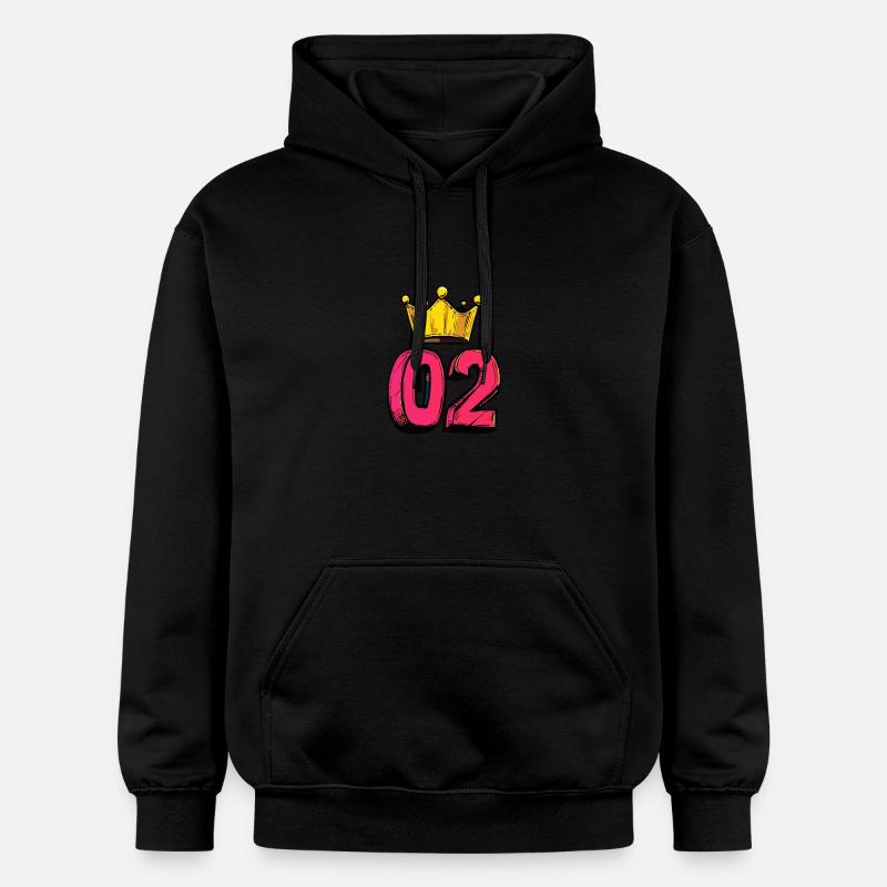 Jersey à 2 chiffres Couronne - Sweat à capuche Softstyle® Gildan Unisexe - noir