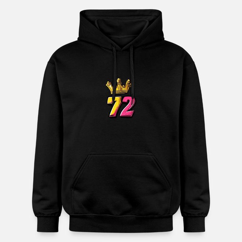 72 Numéro Jersey Couronne - Sweat à capuche Softstyle® Gildan Unisexe - noir