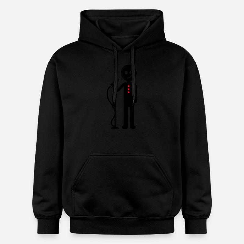 Artiste Chanteur avec microphone - Sweat à capuche Softstyle® Gildan Unisexe - noir