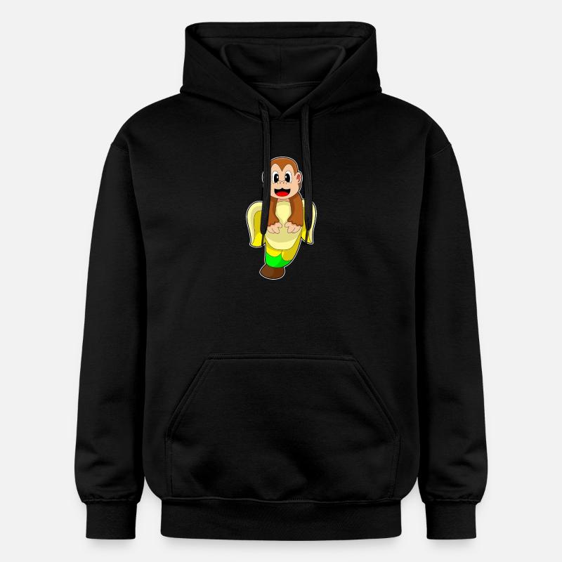 Singe Banane - Sweat à capuche Softstyle® Gildan Unisexe - noir
