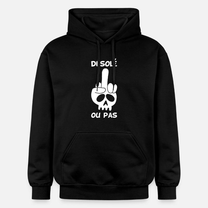 Crâne blanc malpoli - Sweat à capuche Softstyle® Gildan Unisexe - noir