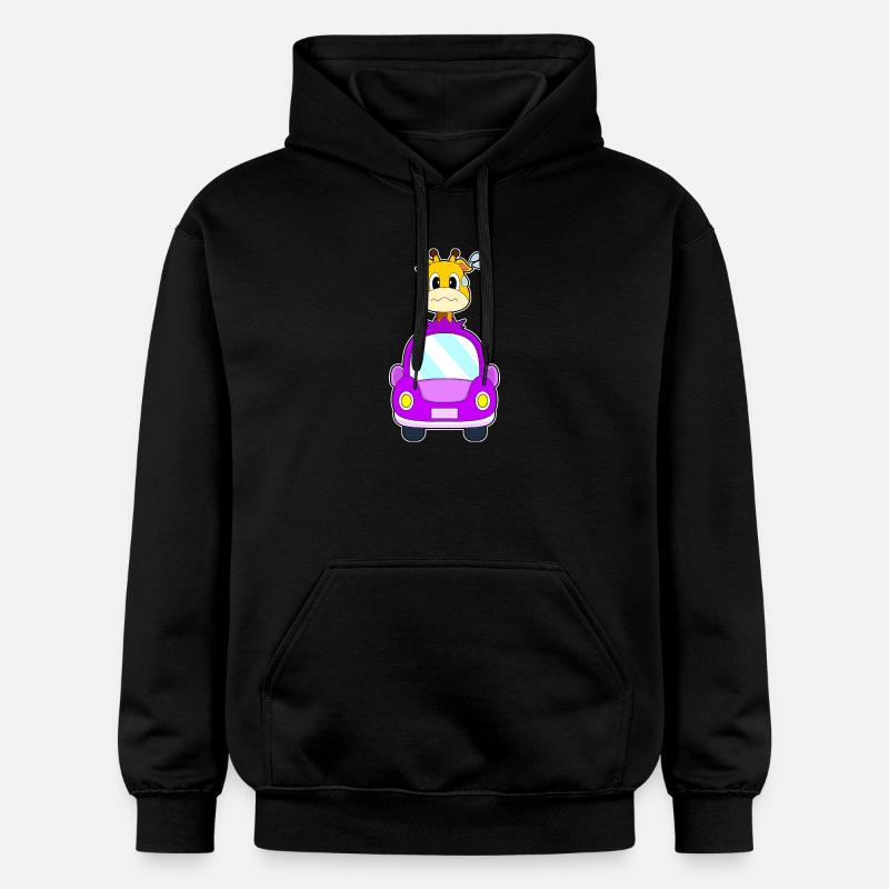 Voiture Girafe - Sweat à capuche Softstyle® Gildan Unisexe - noir