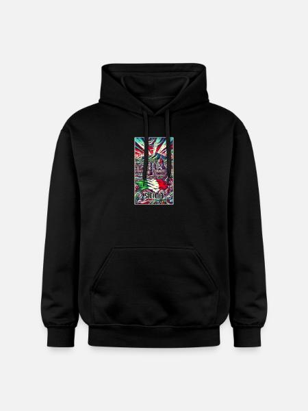 Sicily Italy art design - Gildan Unisex Softstyle® Midweight Hoodie - black