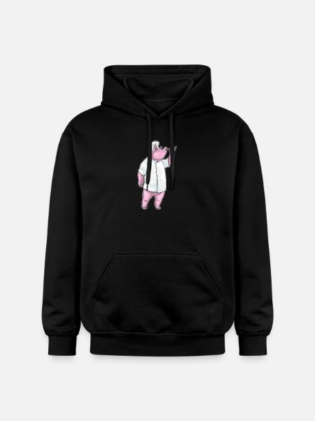 cochon cuisinier cuiller cuiller cuisson - Sweat à capuche Softstyle® Gildan Unisexe - noir