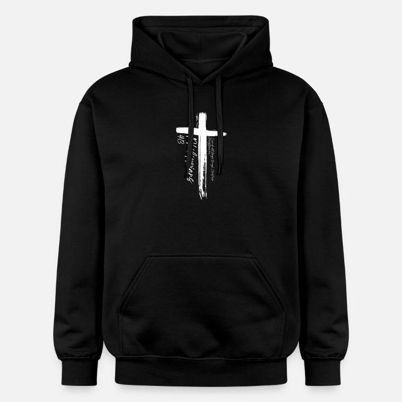 Croix - Philippiens 4:13 - Sweat à capuche Softstyle® Gildan Unisexe - noir