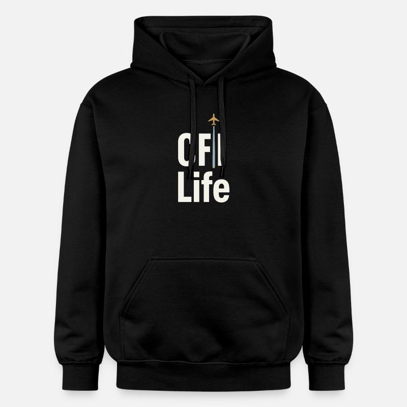 Fluglehrer Cfi Pilot Luftfahrtlehrer - Gildan Unisex Softstyle® Midweight Hoodie - Schwarz