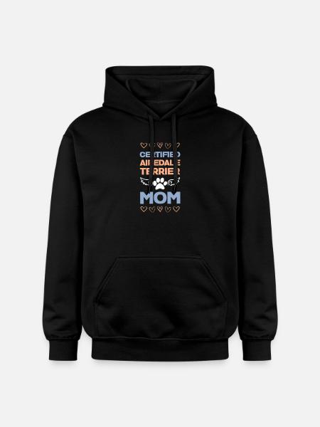 Maman Airedale Terrier - Sweat à capuche Softstyle® Gildan Unisexe - noir