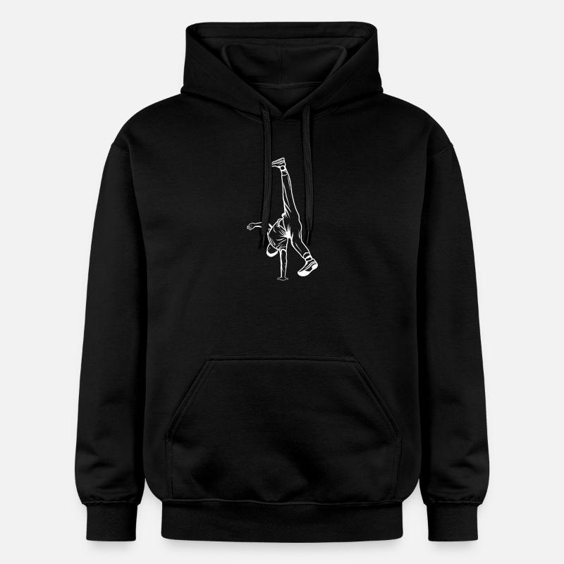Dessin de B Boy - Sweat à capuche Softstyle® Gildan Unisexe - noir