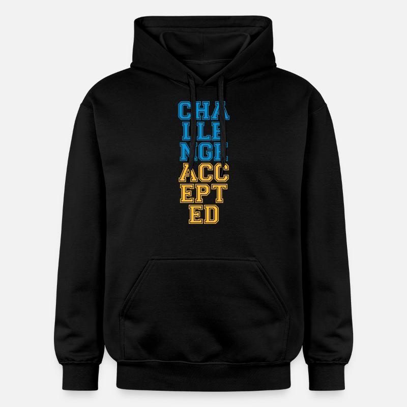 Cool Challenge Accepted Design - Sweat à capuche Softstyle® Gildan Unisexe - noir