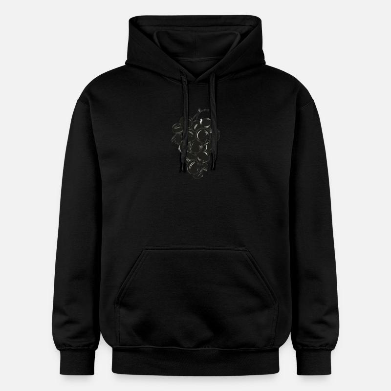 Croquis au crayon de raisins - Sweat à capuche Softstyle® Gildan Unisexe - noir