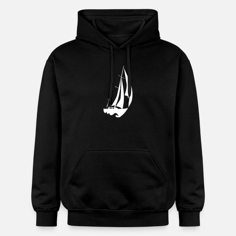 voilier rapide blanc - Sweat à capuche Softstyle® Gildan Unisexe - noir