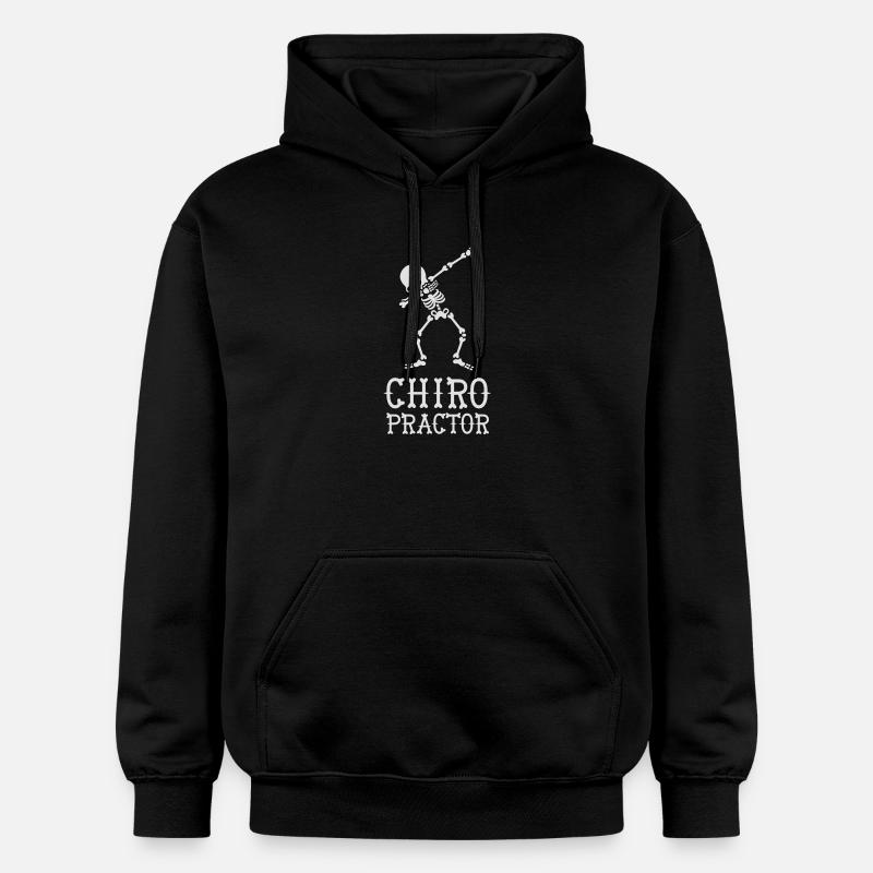 Dab dabbing skeleton chiropractor - Sweat à capuche Softstyle® Gildan Unisexe - noir