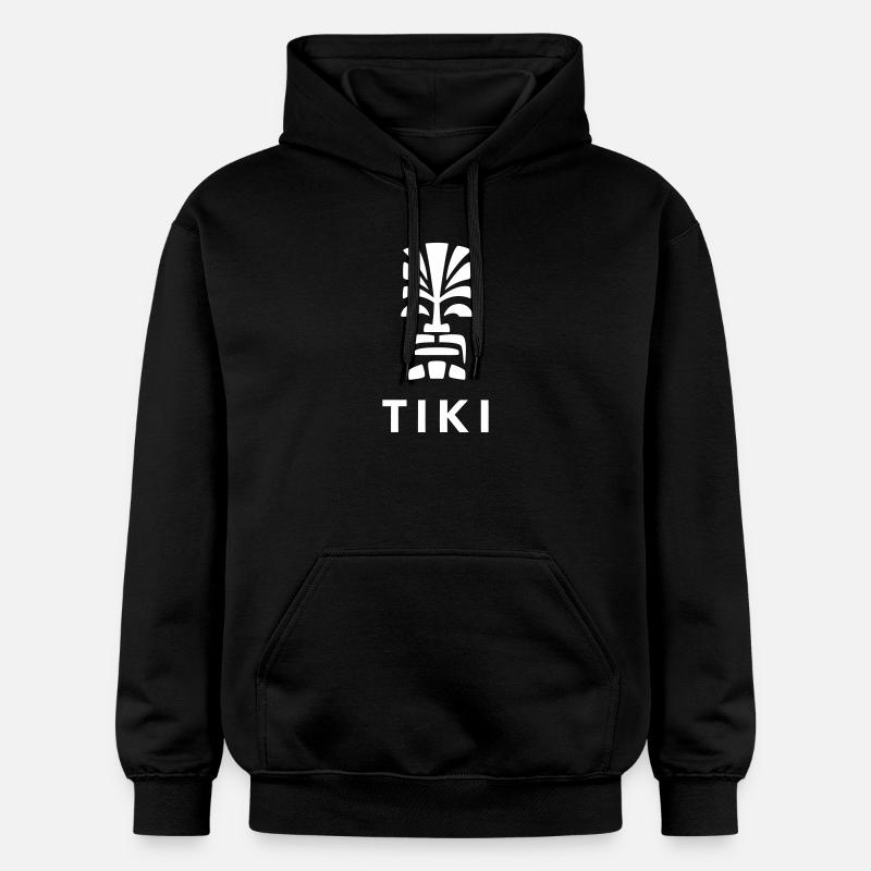 Tiki Design Tête Polynésienne Vivid - Sweat à capuche Softstyle® Gildan Unisexe - noir