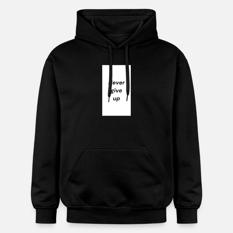 Message de motivation : N’abandonnez jamais - Sweat à capuche Softstyle® Gildan Unisexe - noir