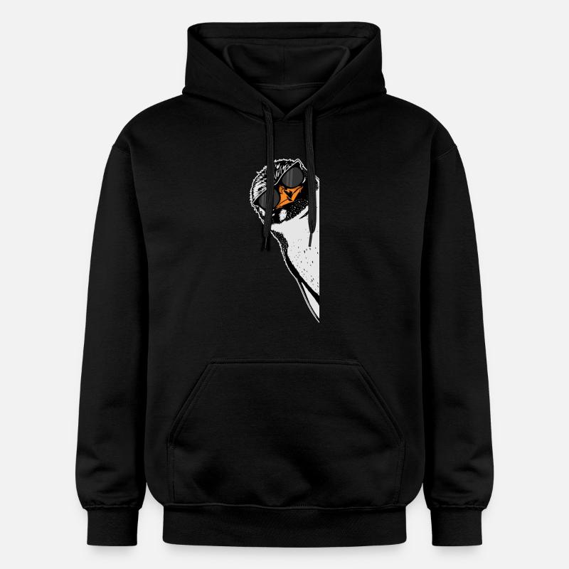 Pingouin avec lunettes de soleil - Sweat à capuche Softstyle® Gildan Unisexe - noir