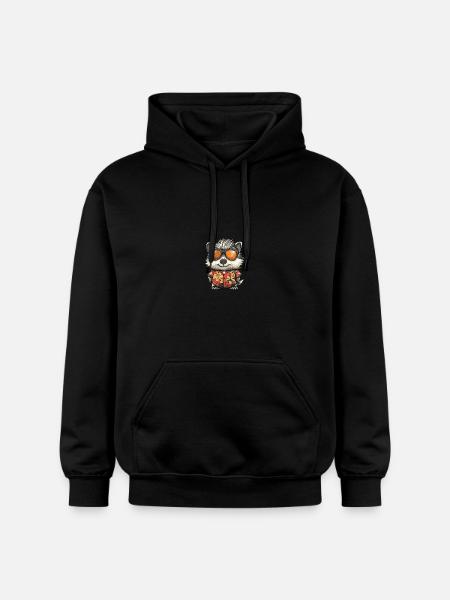Hedgehog Comic Cool Summer - Gildan Unisex Softstyle® Midweight Hoodie - black