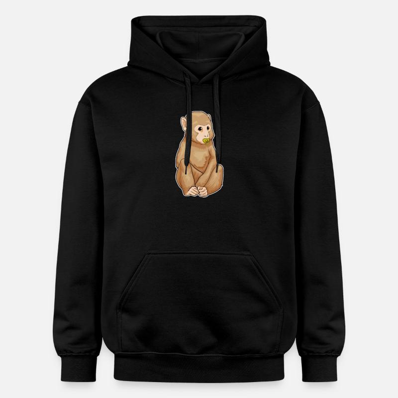 Tétine pour bébé singe - Sweat à capuche Softstyle® Gildan Unisexe - noir