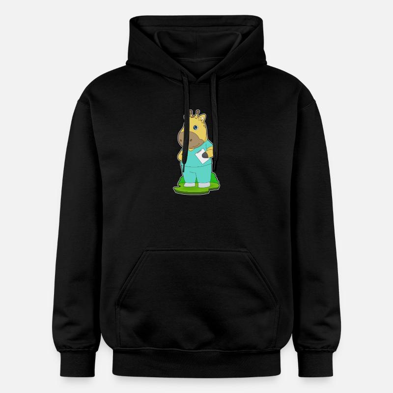Giraffe Krankenschwester - Gildan Unisex Softstyle® Midweight Hoodie - Schwarz