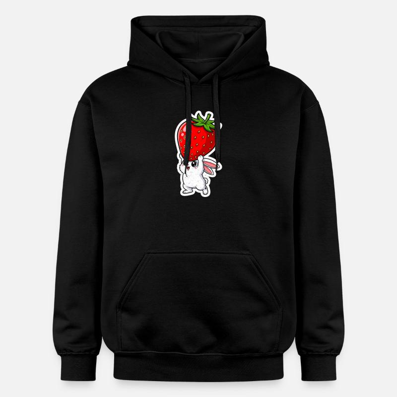 Fraise et Lapin - Sweat à capuche Softstyle® Gildan Unisexe - noir