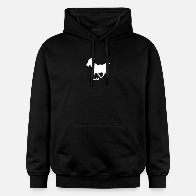 Chèvre G.O.A.T.  blanc - Sweat à capuche Softstyle® Gildan Unisexe - noir