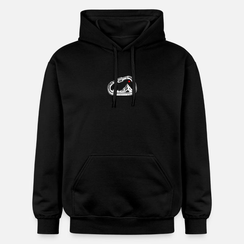 Graphique du mousqueton de l’arête alpine - Sweat à capuche Softstyle® Gildan Unisexe - noir