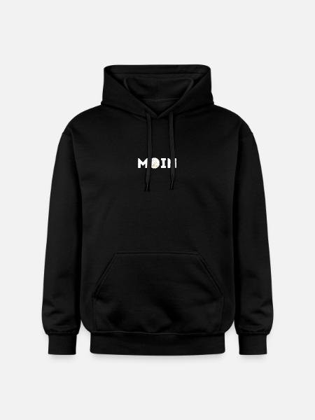 Moin mit Möwe S/W - Gildan Unisex Softstyle® Midweight Hoodie - Schwarz