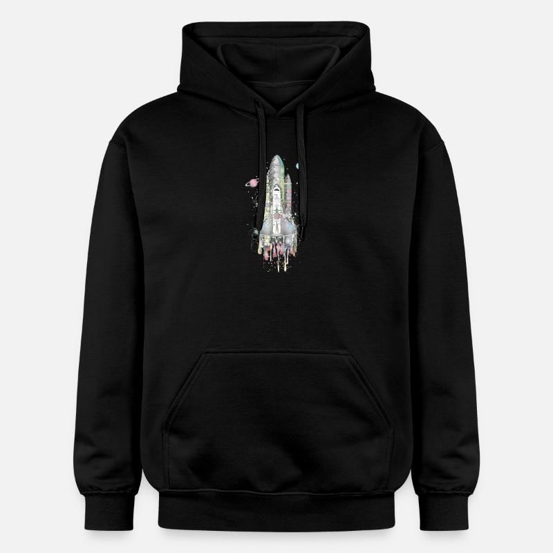 Navette spatiale imaginative - Design artistique - Sweat à capuche Softstyle® Gildan Unisexe - noir
