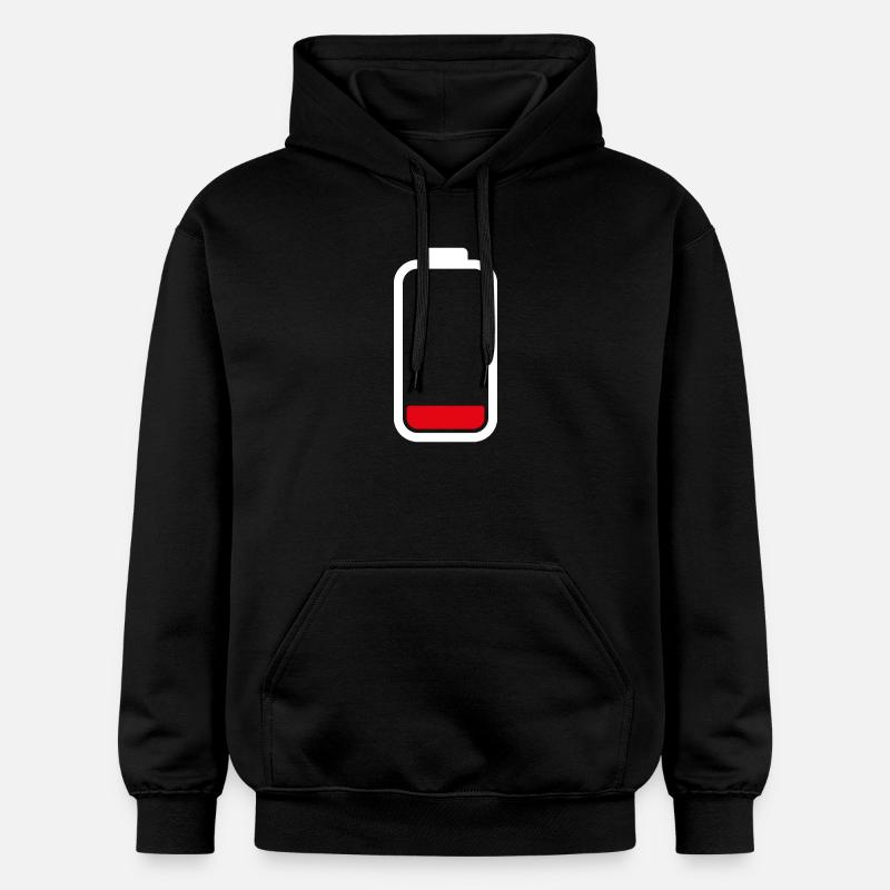 BATTERIE FAIBLE - Blanc - Sweat à capuche Softstyle® Gildan Unisexe - noir