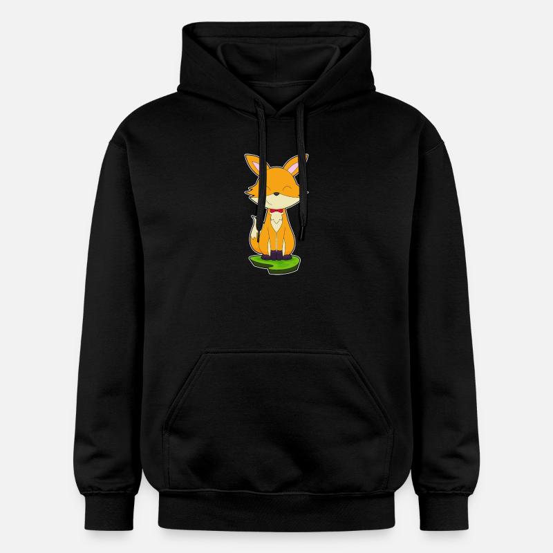 Renard Gentleman noeud papillon - Sweat à capuche Softstyle® Gildan Unisexe - noir