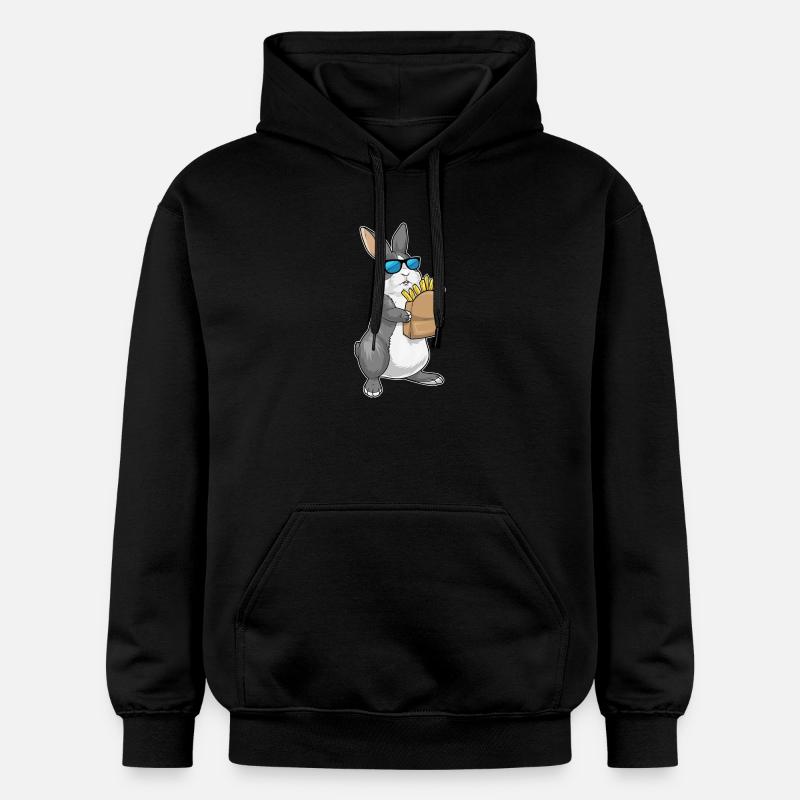 Frites lapin - Sweat à capuche Softstyle® Gildan Unisexe - noir