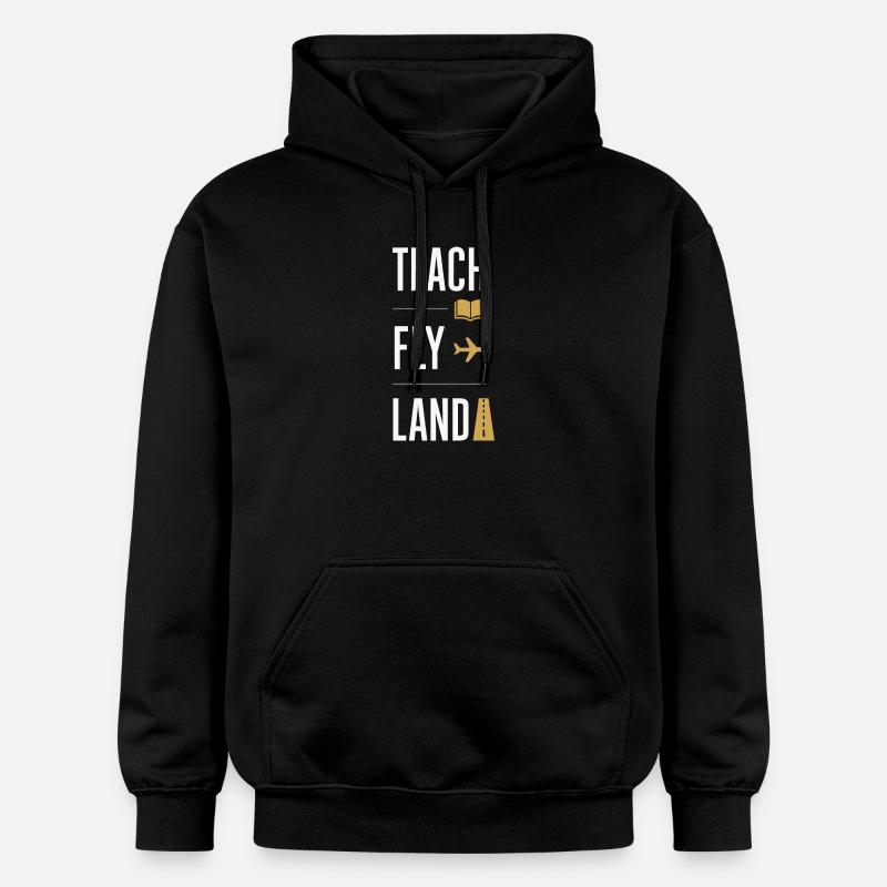 Fluglehrer Cfi Pilot Luftfahrtlehrer - Gildan Unisex Softstyle® Midweight Hoodie - Schwarz