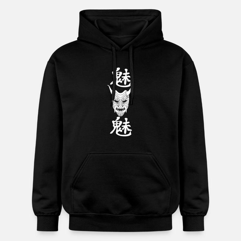 Démon blanc japonais - Sweat à capuche Softstyle® Gildan Unisexe - noir