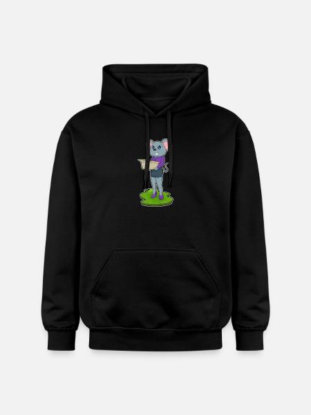 Mouse Secretary Cardboard Office - Gildan Unisex Softstyle® Midweight Hoodie - black