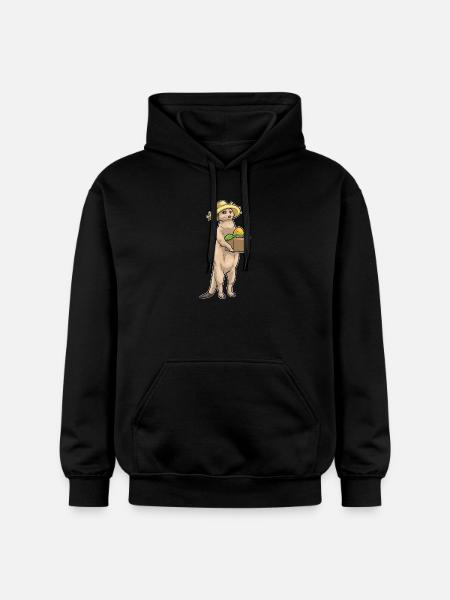 Erdmännchen Ostern Landwirt - Gildan Unisex Softstyle® Midweight Hoodie - Schwarz