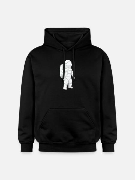 Astronaut Shirt for Space Fans - Gildan Unisex Softstyle® Midweight Hoodie - black