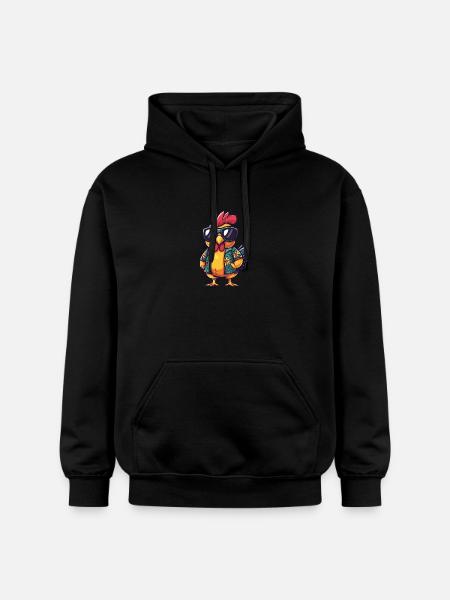 Chicken Comic Holiday - Gildan Unisex Softstyle® Midweight Hoodie - black