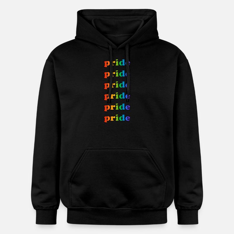 Pride Regenbogenfarben - Gildan Unisex Softstyle® Midweight Hoodie - Schwarz