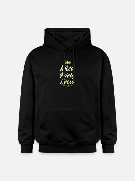 Ibiza Party Crew Crown - Gildan Unisex Softstyle® Midweight Hoodie - black