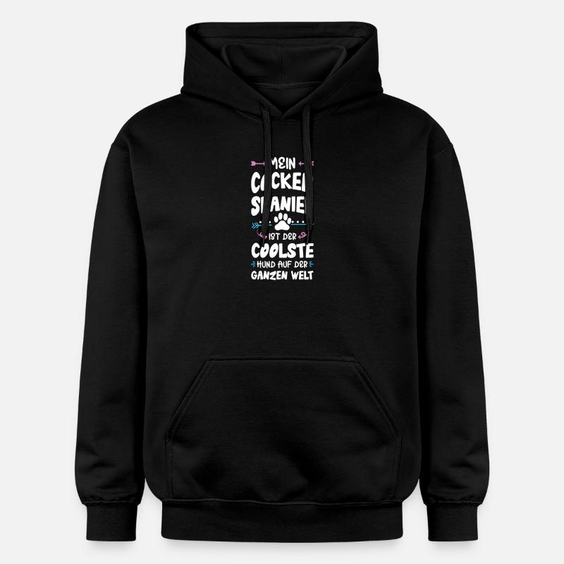 cocker spaniel hund spruch - Gildan Unisex Softstyle® Midweight Hoodie - Schwarz