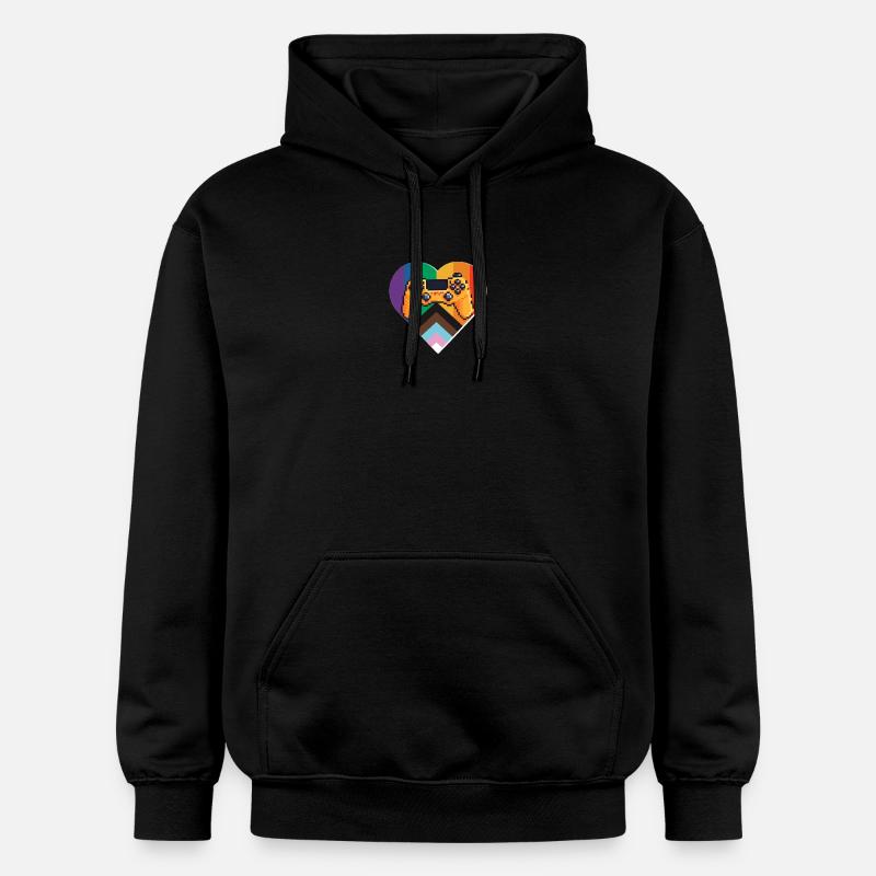 Pride Gaming Controller - Gildan Unisex Softstyle® Midweight Hoodie - black