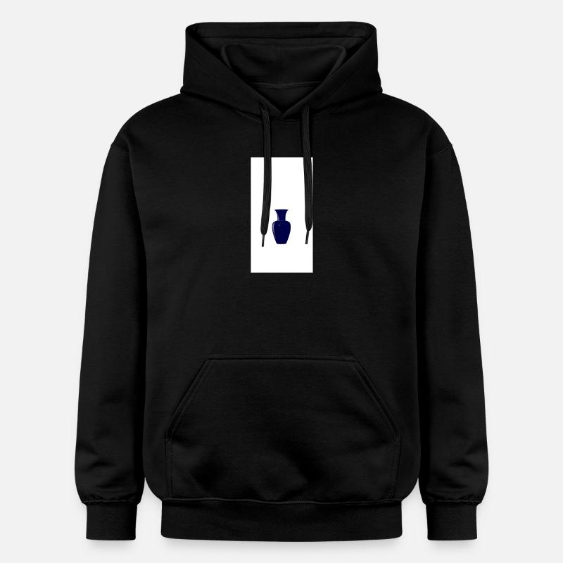 Silhouette de vase bleu minuit - Sweat à capuche Softstyle® Gildan Unisexe - noir