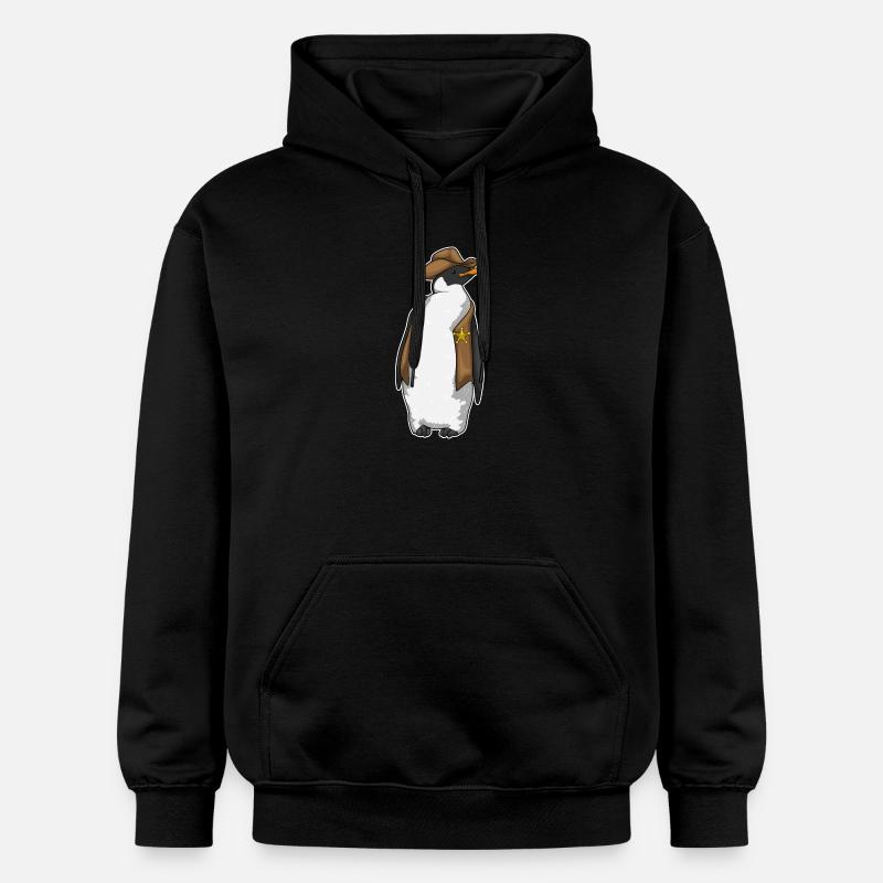 Shérif pingouin - Sweat à capuche Softstyle® Gildan Unisexe - noir