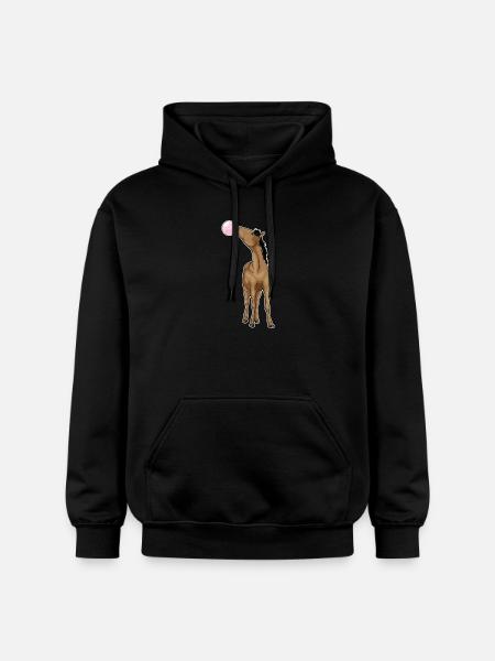 Horse chewing gum - Gildan Unisex Softstyle® Midweight Hoodie - black