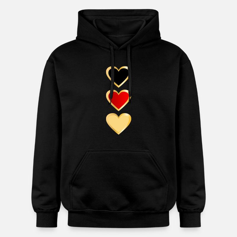 Allemagne - Équipe Heart - Sweat à capuche Softstyle® Gildan Unisexe - noir