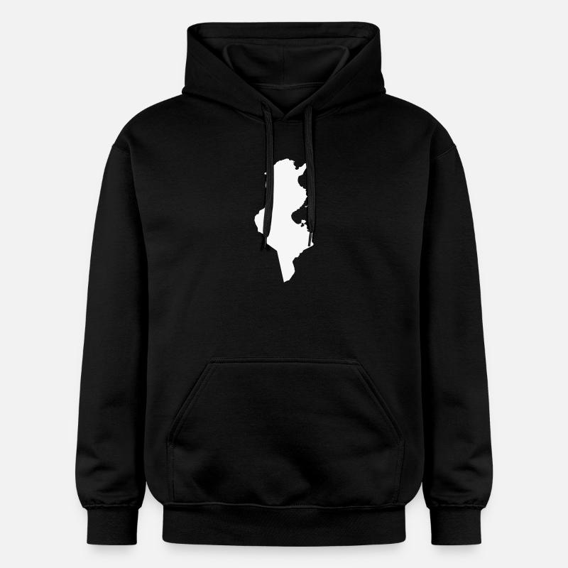 Pays de la Silhouette Tunisie - Sweat à capuche Softstyle® Gildan Unisexe - noir