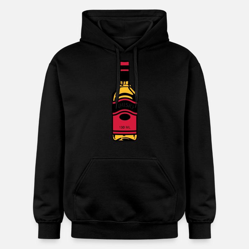 Whisky-Flasche - Gildan Unisex Softstyle® Midweight Hoodie - Schwarz