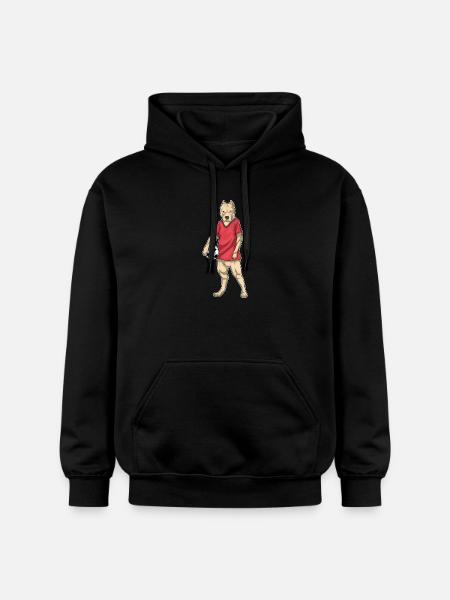 Pitbull Soccer Player Soccer - Gildan Unisex Softstyle® Midweight Hoodie - black
