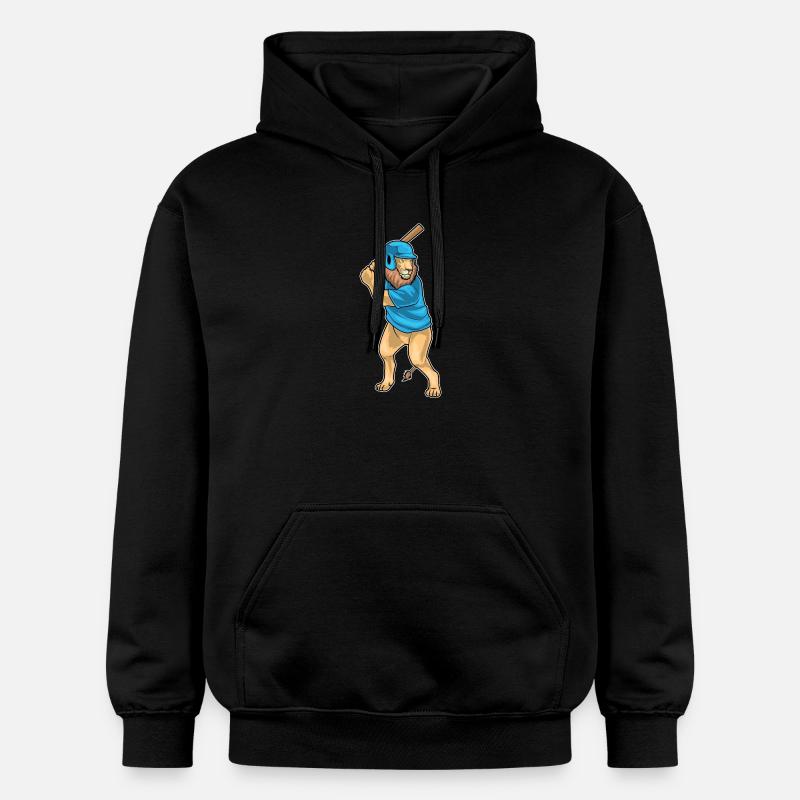Lion Baseball Batte de Baseball - Sweat à capuche Softstyle® Gildan Unisexe - noir