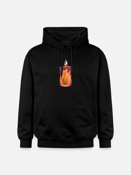 Candle Christmas Light Illustration 1st Advent - Gildan Unisex Softstyle® Midweight Hoodie - black
